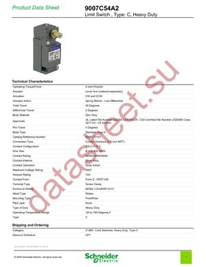 9007C54A2 datasheet  